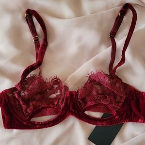 Coco de Mer Eugenia Velvet Peekaboo Balcony Bra